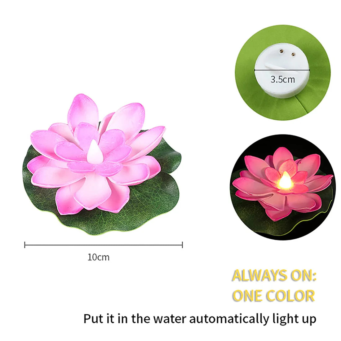 Water Floating Smokeless Candles & Lotus Flowers
