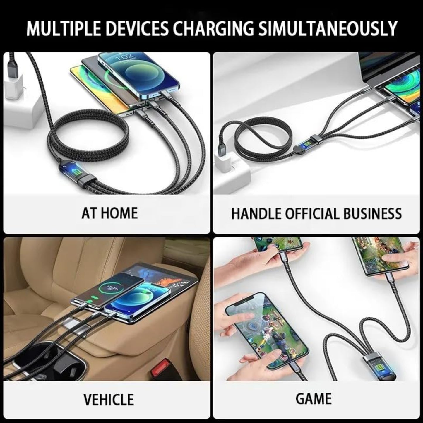 3-in-1 Super Fast Charging Cable 100w