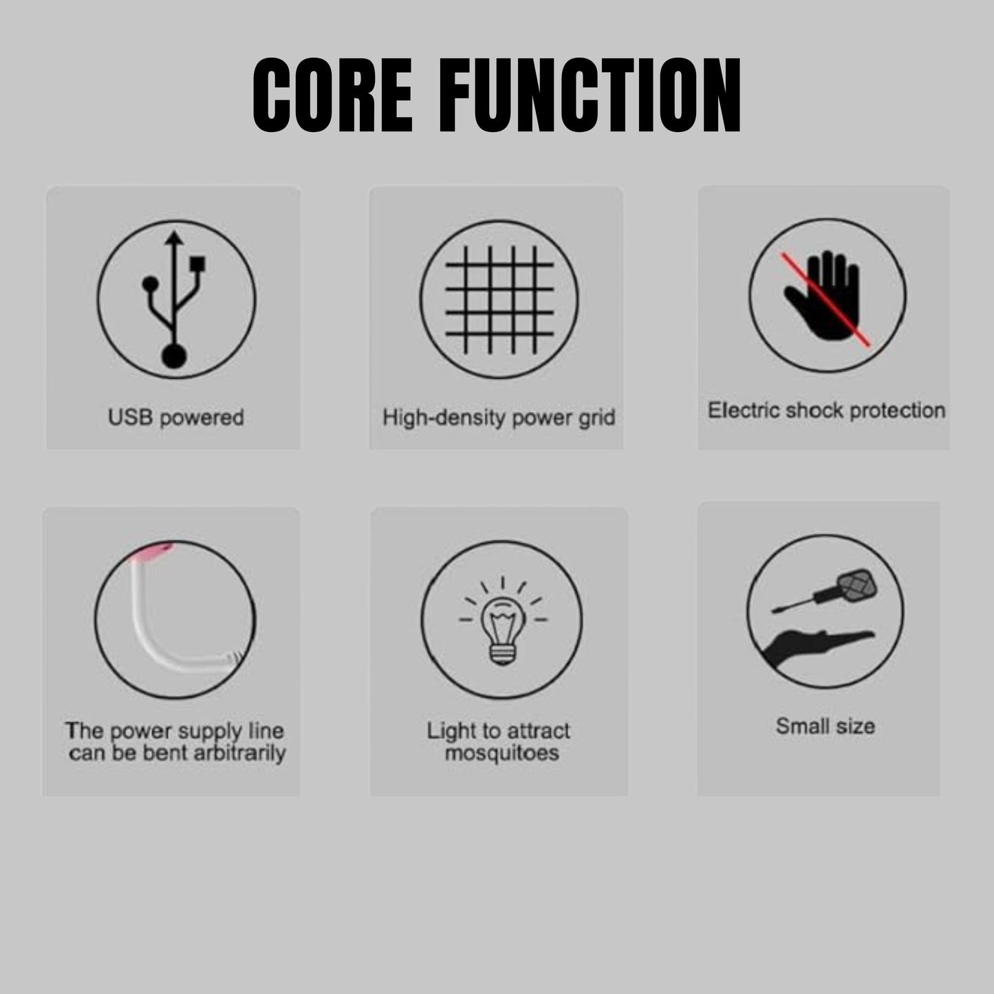 Rechargeable Electric Mosquito Swatter Racket