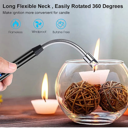 Long Flexible USB Rechargeable Electric Arc Lighter
