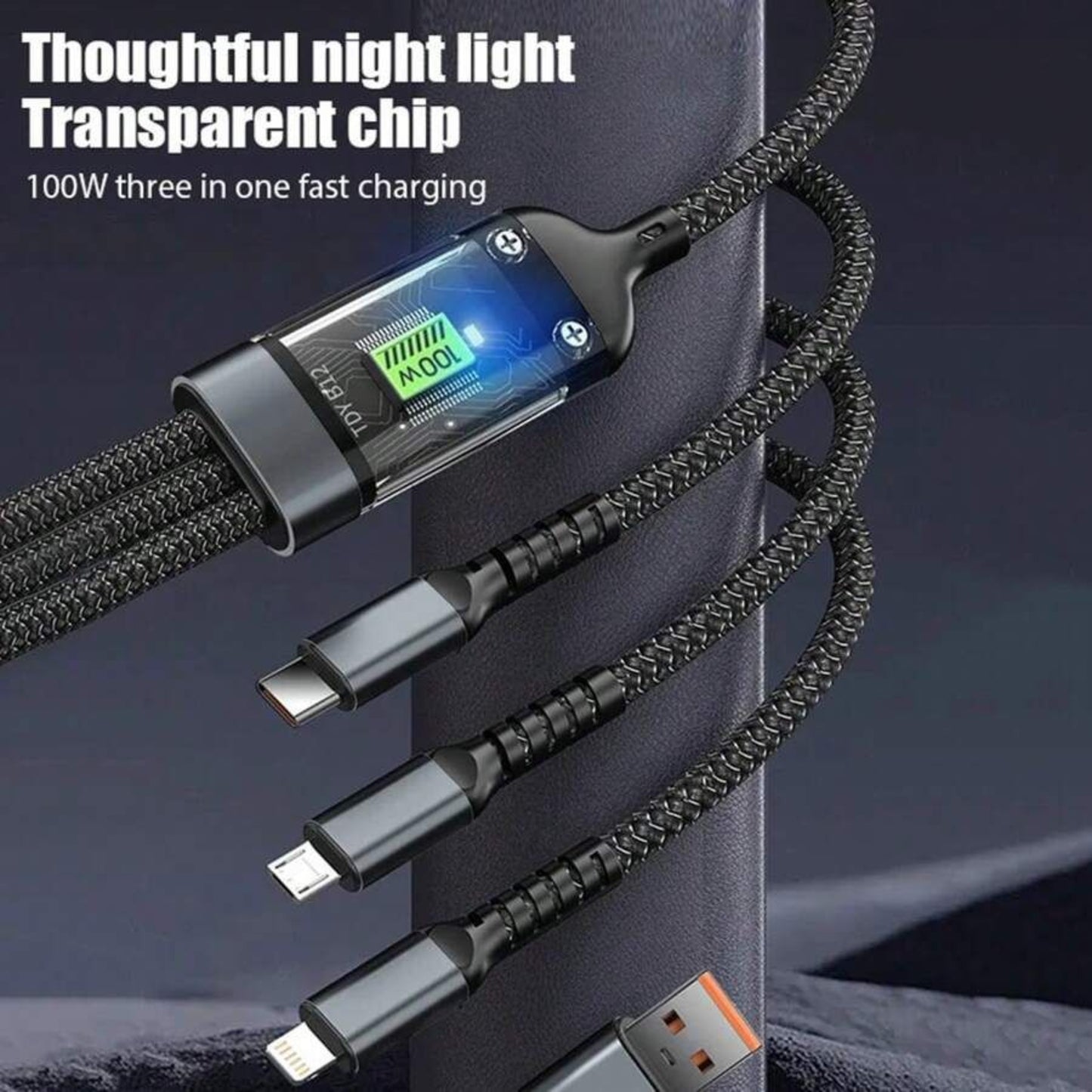 3-in-1 Super Fast Charging Cable 100w