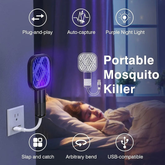 Rechargeable Electric Mosquito Swatter Racket