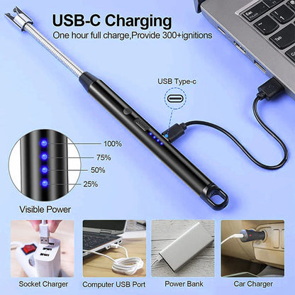 Long Flexible USB Rechargeable Electric Arc Lighter