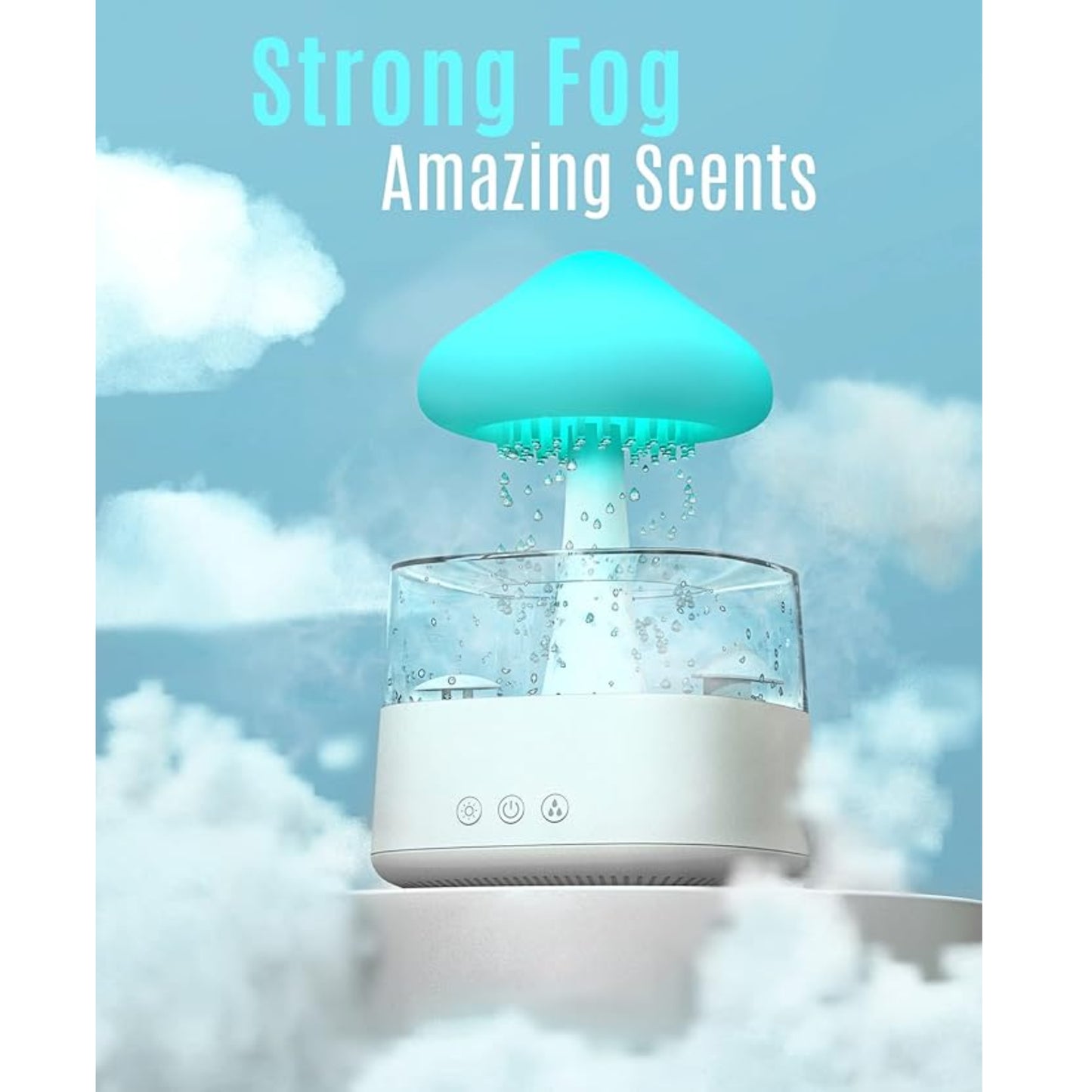 Mushroom Rain Drop Humidifier with Bluetooth Speaker