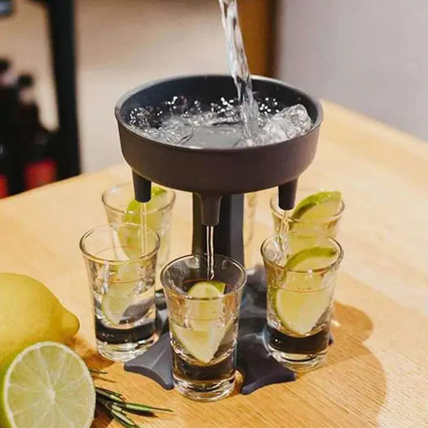 6 Shot  Glass Dispensers and Tray