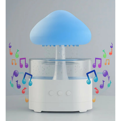 Mushroom Rain Drop Humidifier with Bluetooth Speaker