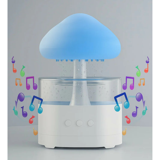 Mushroom Rain Drop Humidifier with Bluetooth Speaker