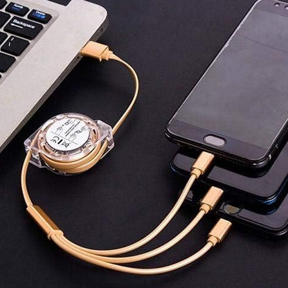 All-in-One Retractable 3-in-1 Charging Cable