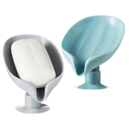 Leaf-Shape Self-Draining Soap Dish Holder