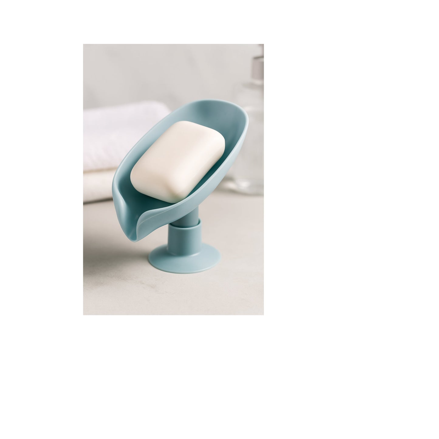 Leaf-Shape Self-Draining Soap Dish Holder