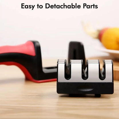 Manual Red &amp; Black Knife Sharpener