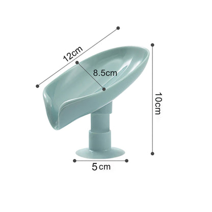 Leaf-Shape Self-Draining Soap Dish Holder
